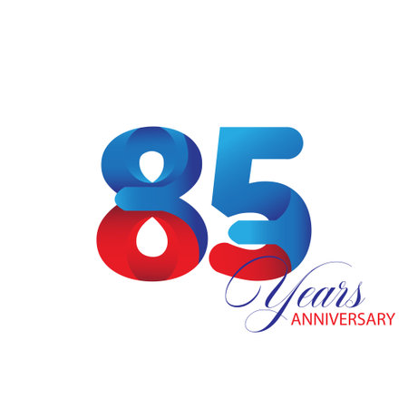 85 Year Anniversary celebration Vector Template Design Illustrationのイラスト素材
