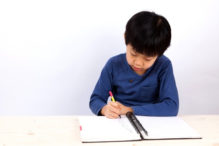 A portrait of a cute asian boy