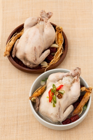 ginseng chicken soupsの写真素材