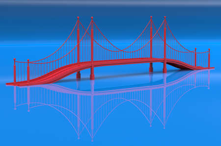 Render 3d illustration architecture bridgeの写真素材
