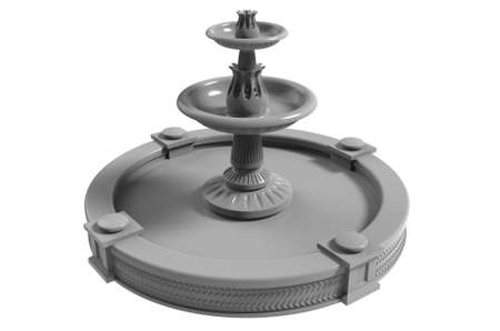 Render 3d illustration architecture fountainの写真素材