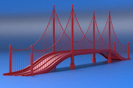 Render 3d illustration architecture bridgeの写真素材