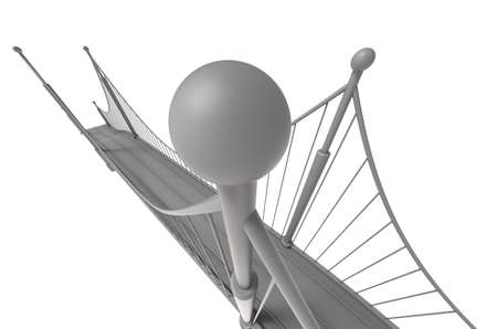 Render 3d illustration architecture bridgeの写真素材