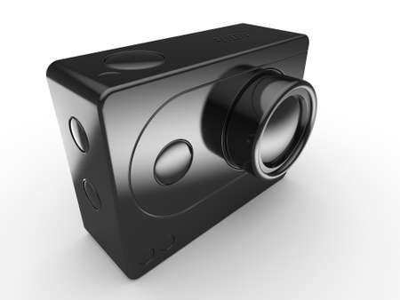 3d illustration of action camera rendererの写真素材
