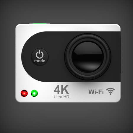 3d rendering of a video camera on a dark backgroundの写真素材