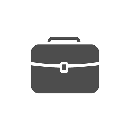 Dark briefcase icon on a white backgroundのイラスト素材