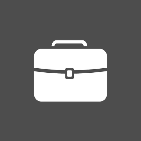 White briefcase icon on a dark backgroundのイラスト素材