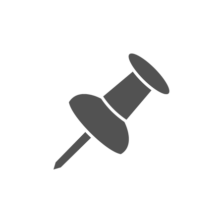 Isolated pushpin on a white backgroundのイラスト素材