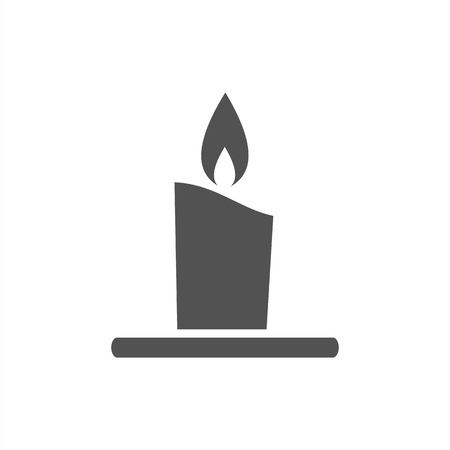 Wax candle icon on a white background. Vector illustrationのイラスト素材