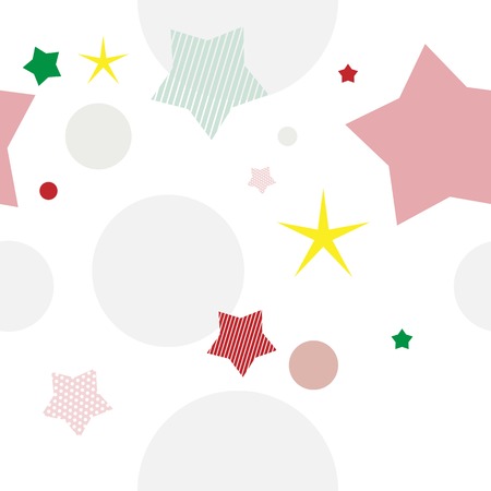 Space with stars and planets on a white illustration.のイラスト素材