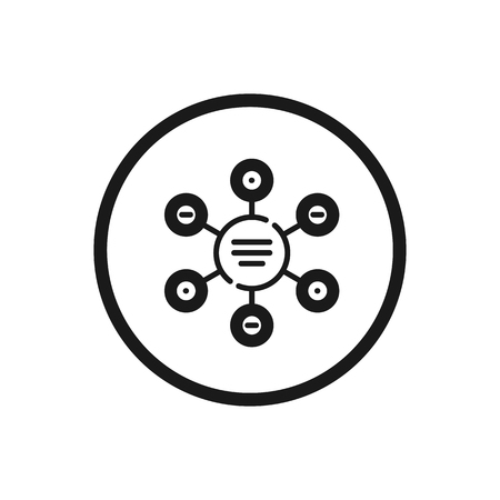 Infographic line icon with a circle on a white background. Vector illustrationの写真素材