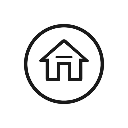 Home icon on a white background. Vector illustrationのイラスト素材