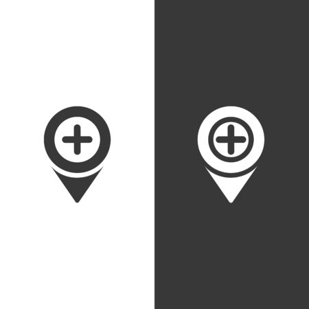 Pharmacy location. Isolated image. Flat urban service vector illustrationのイラスト素材