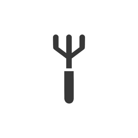 Garden rake. Isolated icon. Spring glyph vector illustrationのイラスト素材