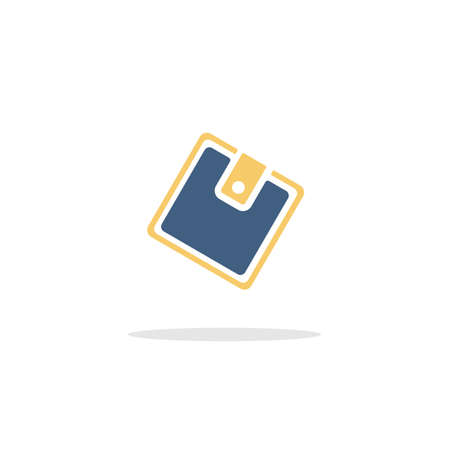 Wallet. Color icon with shadow. Commerce glyph vector illustrationのイラスト素材