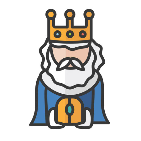 King avatar. Profile user, person. People icon. Isolated vector illustrationのイラスト素材