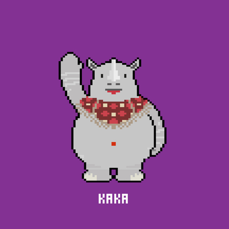 asean games 2018 mascot pixel _ Kakaのイラスト素材