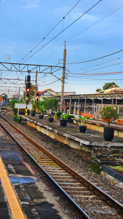 Railway station in  jakarta, indonesia. Railway station is the main railway station in  jakarta, indonesia.の写真素材