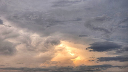 beautiful dramatic sky with cloud at sunset.Sky background.Sky with clouds at sunset.