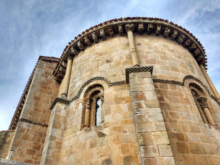 Romanesque Collegiate Church of San Pedro (12th Century). Cervatos. Cantabria. Spainの写真素材