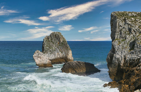 El Infierno cliffs, Ribadesella municipality, Asturias, Spain