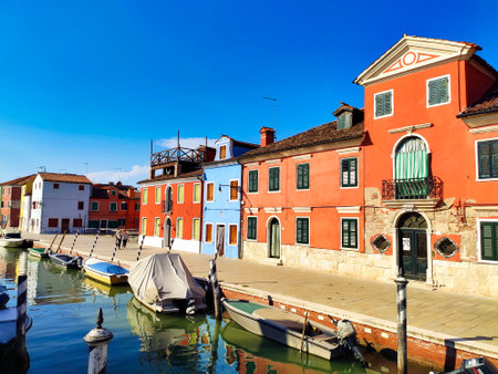 Fondamenta della Pescheria, Burano island, Venice, Italyのeditorial素材