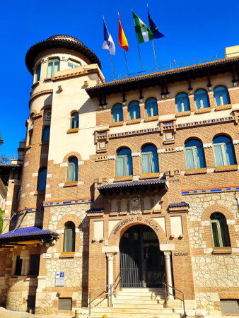 Malaga university principalship building, Malaga city, Andalusia, Spain, Europeの写真素材