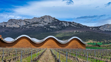 Laguardia, Alava, Spain; March 28th 2024: Winery Ysios by Santiago Calatrava in the La Rioja Alavesaの写真素材