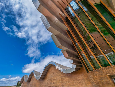 Laguardia, Alava, Spain; March 28th 2024: Winery Ysios by Santiago Calatrava in the La Rioja Alavesa
