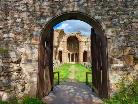 Spain, Province of Zamora, Moreruela Abbeyの写真素材