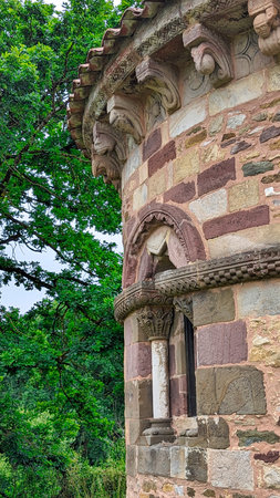 San Esteban de Aramil romanesque church, also known as San Esteban de los Caballeros, 12th century,...