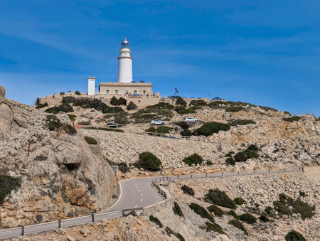 Lighthouse in Cap Formentor, Majorca, Balearic islands, Spainの写真素材