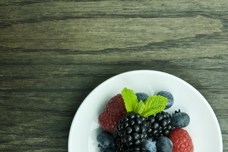 Picture of fruit on white plate