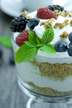 Picture of parfait with fruits. の写真素材