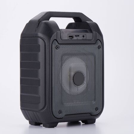 Portable speaker on white background 2の写真素材