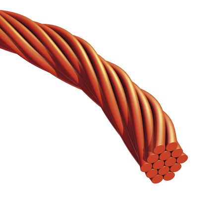 orange twisted cable