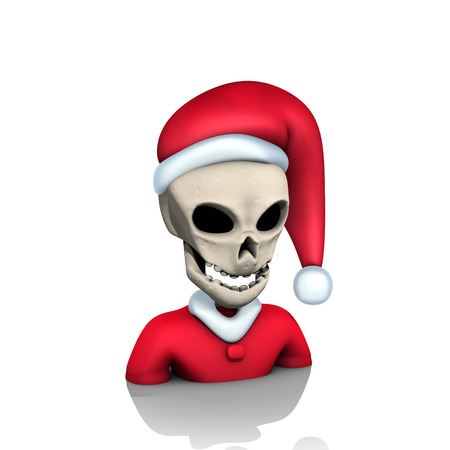 Santa Claus skull avatarの写真素材