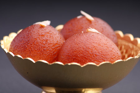 Gulab Jamun an Indian dessertの写真素材