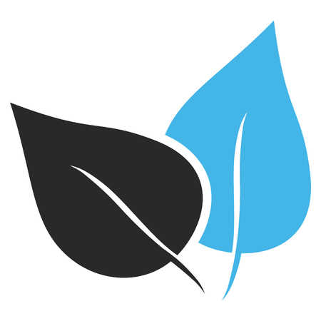 Flora Plant vector icon. Picture style is bicolor flat flora plant icon drawn with blue and gray colors on a white background.のイラスト素材