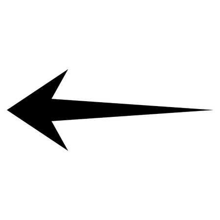Arrow Left vector icon. Style is flat icon symbol, black color, white background.のイラスト素材