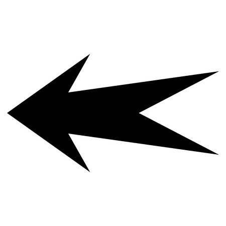 Arrow Left vector icon. Style is flat icon symbol, black color, white background.のイラスト素材