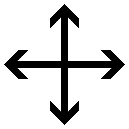 Expand Arrows vector icon. Style is flat icon symbol, black color, white background.のイラスト素材