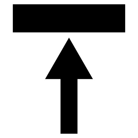 Move Top vector icon. Style is flat icon symbol, black color, white background.のイラスト素材