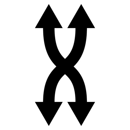 Shuffle Arrows Vertical vector icon. Style is flat icon symbol, black color, white background.のイラスト素材