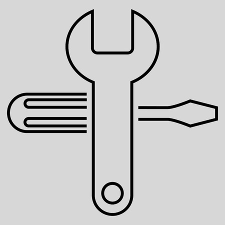 Tuning glyph icon. Style is contour flat icon symbol, black color, light gray background.の写真素材