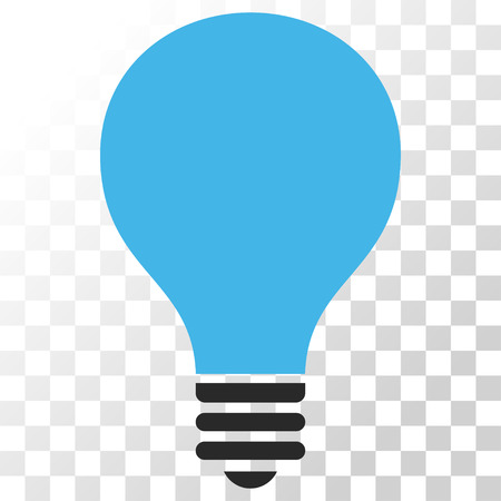Bulb vector icon. Image style is a flat blue and gray colors pictograph symbol.のイラスト素材