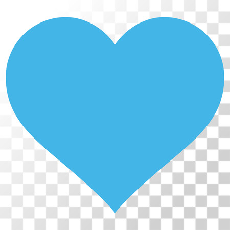 Love Heart vector icon. Image style is a flat blue and gray colors pictograph symbol.のイラスト素材