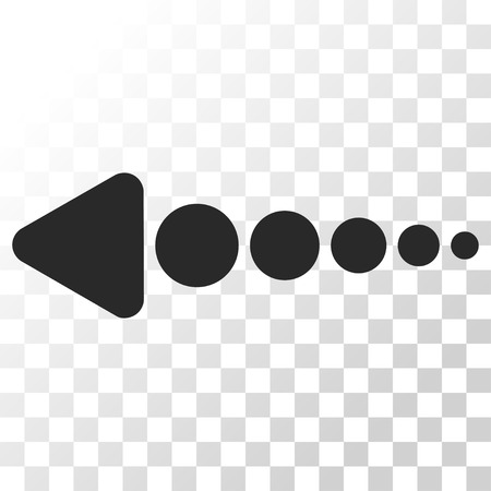 Arrow Left vector icon. Image style is a flat gray color pictogram symbol.のイラスト素材