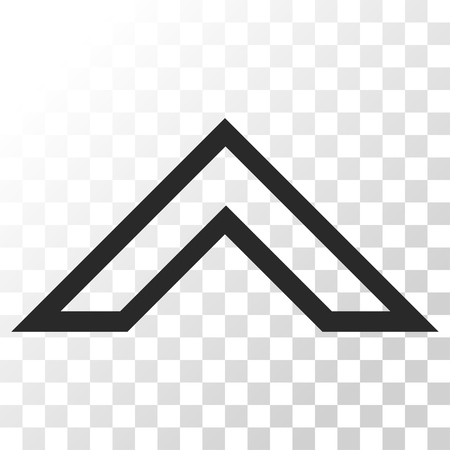 Arrowhead Up vector icon. Image style is a flat gray color pictogram symbol.のイラスト素材