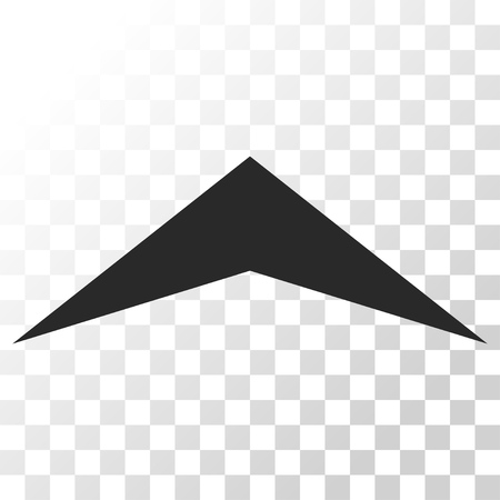 Arrowhead Up vector icon. Image style is a flat gray color icon symbol.のイラスト素材